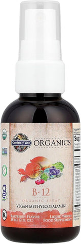 Garden Of Life, Mykind Organics, B-12 Organic Spray, Raspberry, 2 Oz (58 Ml)