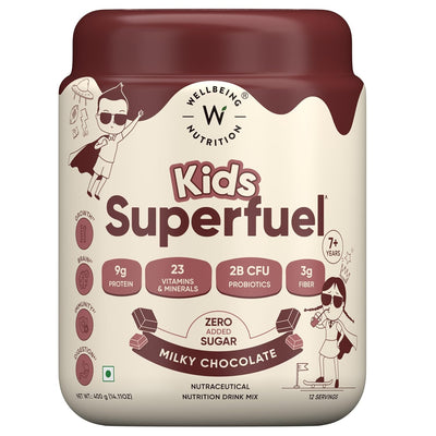 Wellbeing Nutrition Kids Superfuel - Milky Chocolate 400gms (12 servings)