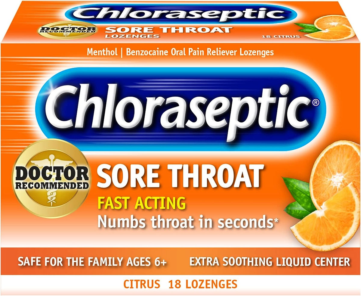 Chloraseptic Sore throat Citrus 18 Lozengers