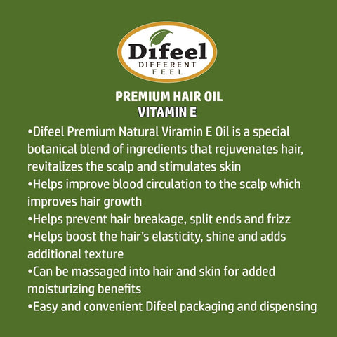 Difeel Premium Natural Hair Oil Vitamin E 75ml