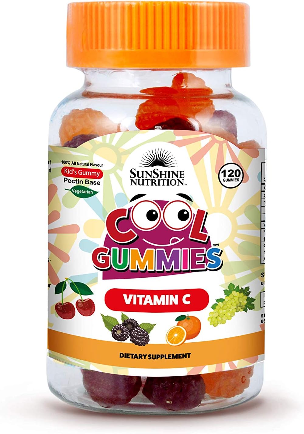 Sunshine Nutrition Cool Gummies Kids Vitamin C 120's Gummies