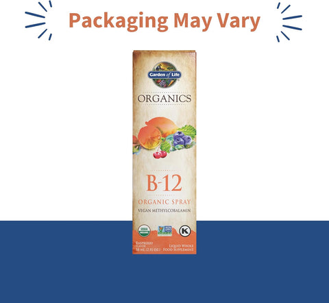 Garden Of Life, Mykind Organics, B-12 Organic Spray, Raspberry, 2 Oz (58 Ml)