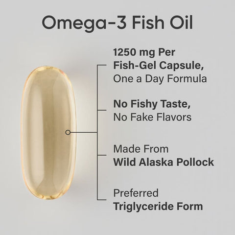 Sports Research Omega-3 Fish Oil 1250Mg Softgel 90'S