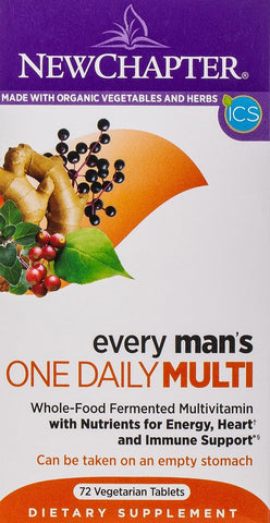 New Chapter Every man's one daily MULTIVITAMINS 72 Vegetarian Tablets (Dietary Supplement) (Orange)