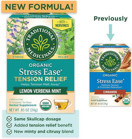 Traditional Medicinals Tea Cinnamon Stress Ease Organic, 16 Ct