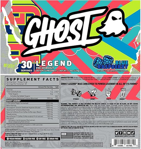 Ghost Legend V3 30srv Blue Raspberry 400g