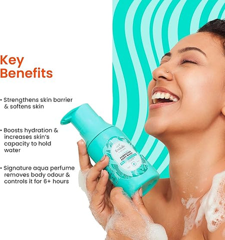 Foxtale Hydrating Body Wash With Hyaluronic Acid & Ceramides, Locks In Moisture, Reduces Body Odour
