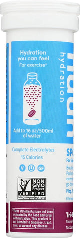 Nuun Act Sport Hydration (Tri-Berry Naturally Flavour) 10 effervescent Tablets (Dietary Supplement)