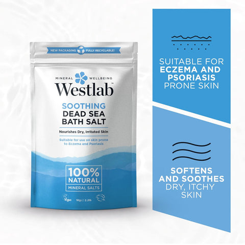 Westlab 100% Pure Soothing Dead Sea Salt, 1 Kg