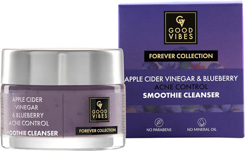 Good Vibes Apple Cider Vinegar and Blueberry Anti Acne Smoothie Cleanser 45g