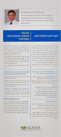 Biobalance Facial Whitening Cream For Men 60Ml