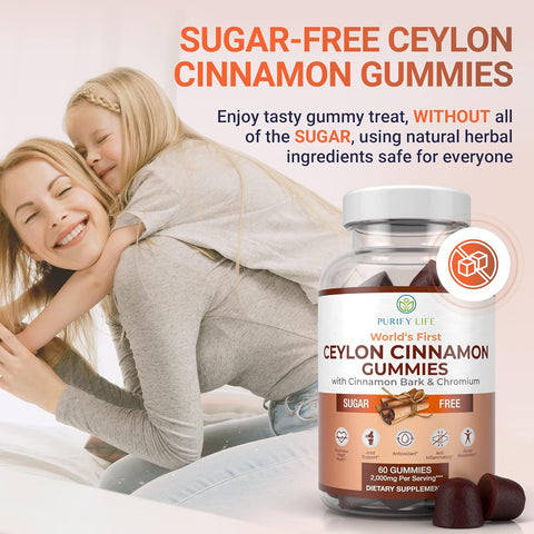 Purify Life Sugar-Free world's first Ceylon Cinnamon Gummies 60