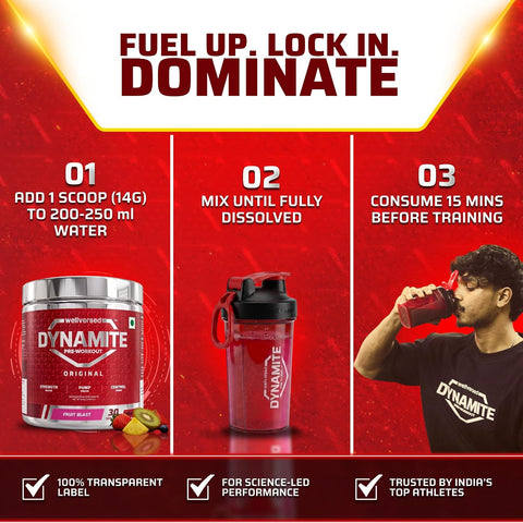 Wellcore Dynamite Pre-Workout - Citrulline Complex, Energy Boost - 420g – image 6