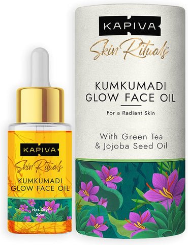 Kapiva Kumkumadi Glow Face Oil (30 ml) | For Glowing Skin | Helps Reduce Dark Spots & Pigmentation | Kumkumadi Tailam