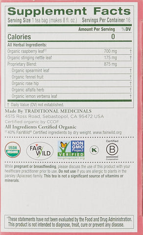 Traditional Medicinal Pregnancy Tea, 16 Teabags