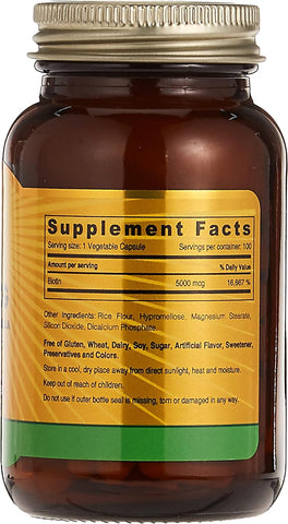 Sunshine N Biotin 5000 Mcg High Strngth Form 100 Cap