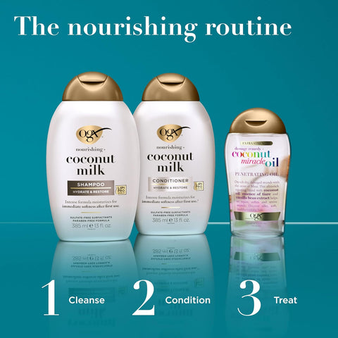OGX SHAMPOO 385ML COCONUT MILK - Image 5