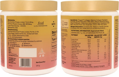 SETU Skin Rejuvenation Combo: Marine Collagen Powder + Glutathione Tablets