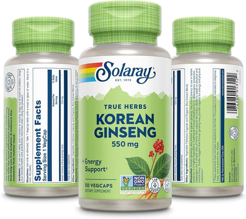 Solaray Korean Ginseng 550MG V-Cap 50's