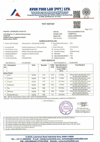 Healthyhey Double Strength Glucosamine Chondroitin And Msm For Cartilage; Joint And Bone (2000 Mg) Capsules 90 Count