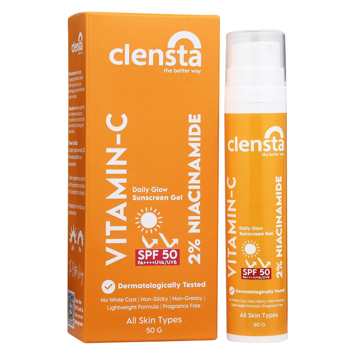 Clensta Vitamin C Daily Glow Sunscreen Gel Spf 50+++