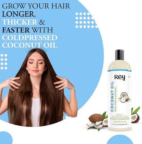 Rey Naturals Extra Virgin Cold Pressed Coconut Oil 200 ml