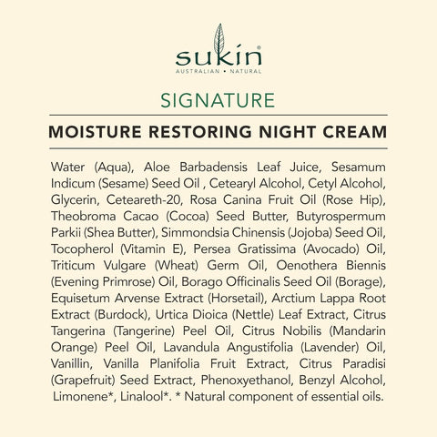 Sukin Moisture Restoring Night Cream, 120 Ml