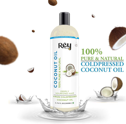 Rey Naturals Extra Virgin Cold Pressed Coconut Oil 200 ml