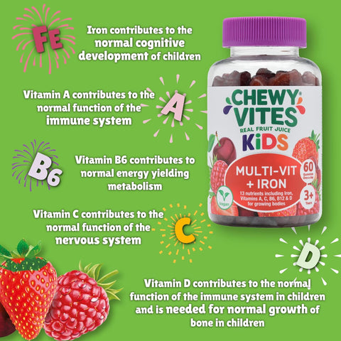 Chewy Vites Kids Multivitamin + Iron 60's