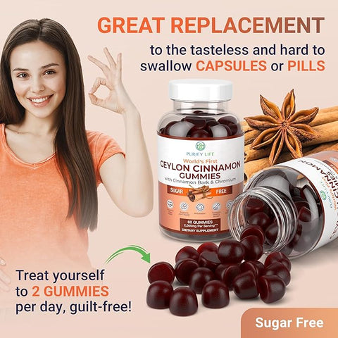 Purify Life Sugar-Free world's first Ceylon Cinnamon Gummies 60