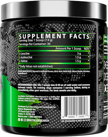 Nutrex Research, Bcaa 6000 30serv Green Apple 231G