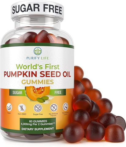 Purify Life World's First Sugar-Free Pumpkin Seed Oil Gummies 60