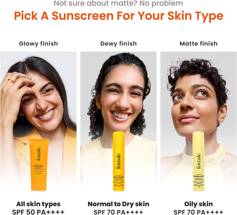 Foxtale Niacinamide Matte Sunscreen Mattifying Sunscreen Spf70+Pa++++ 50Ml