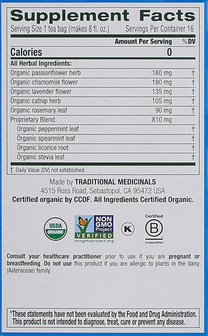Traditional Medicinals, Cup Of Calm, 16 Bags