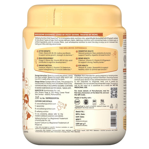 Wellbeing Nutrition Kids Superfuel - Creamy Vanilla 400gms (12 servings)