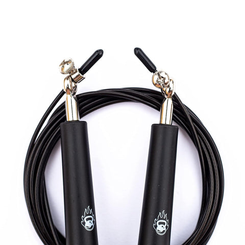 Burnlab Adjustable Skipping Rope Suitable For Men and Women (Black)