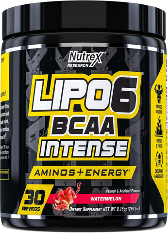 Nutrex Research, Lipo6 Bcaa Intense 30s Watermelon 259g