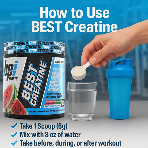 BPI Sports Creatine Powder - Watermelon Cooler, 300g, 50 Servings – image 6