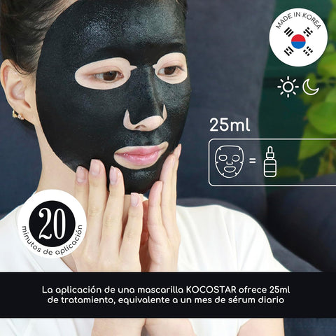 Kocostar Happy Mask - Black Charcoal Facial Sheet, 23ML 1's – image 4