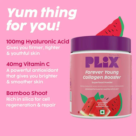 Plix Forever Young Collagen Booster Watermelon 25 servings