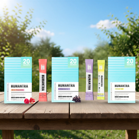 هيومانترا إلكتروليت توت الرمان 70 جم + هيومانترا إلكتروليت البلسان 90 جم + هيومانترا إلكتروليت ليمون الهيمالايا 72 جم