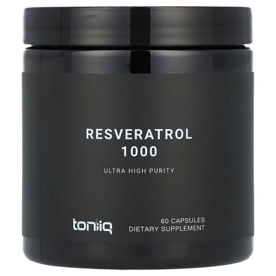 Toniiq, Resveratrol 1000, 60 Capsules (500 mg per Capsule)