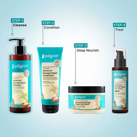 شامبو بيلغريم الكوري بماء الأرز والكولاجين لإصلاح التلف المتقدم (400 مل)