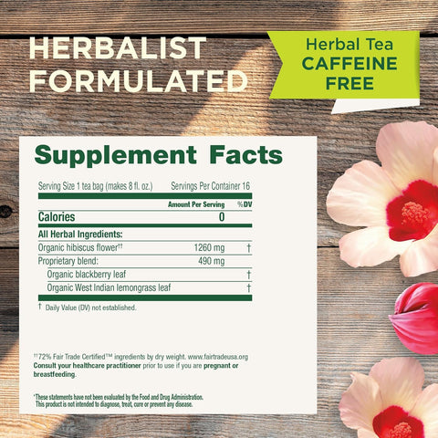 Traditional Medicinal Hibiscus, 16 Teabags
