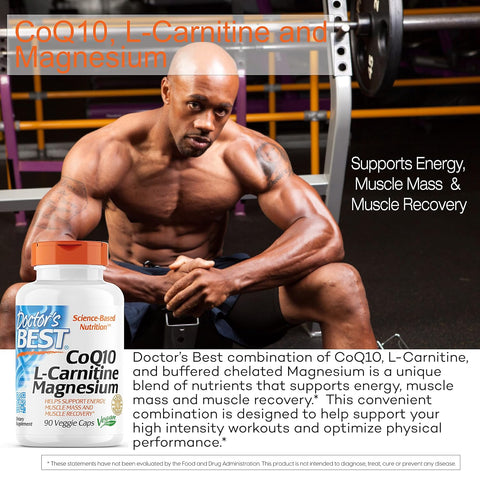 doctor's best coq10 l carnitine magnesium Vegan L-Carnitine Magnesium, Energy & Muscle Recovery, 90 Veggie Caps Page 1 - Reviews -