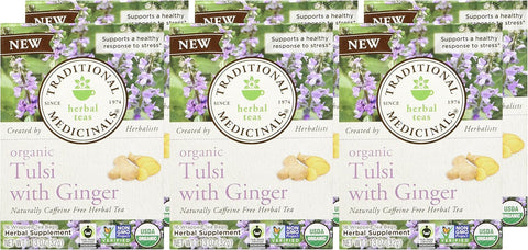 Traditional Medicinals Tea Tulsi Ginger Organic, 16 Ct