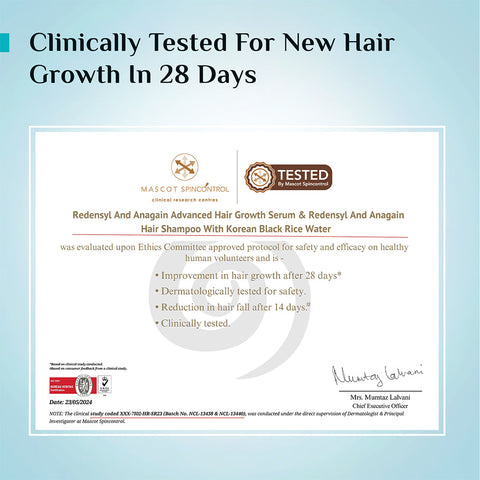 Pilgrim 3% Redensyl, 4% Anagain & 5% Capilia Stem Cell Complex Advanced Hair Growth Serum- 100 ml