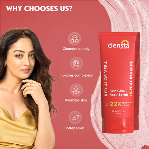 Clensta Skin Glow Face Scrub-100gm