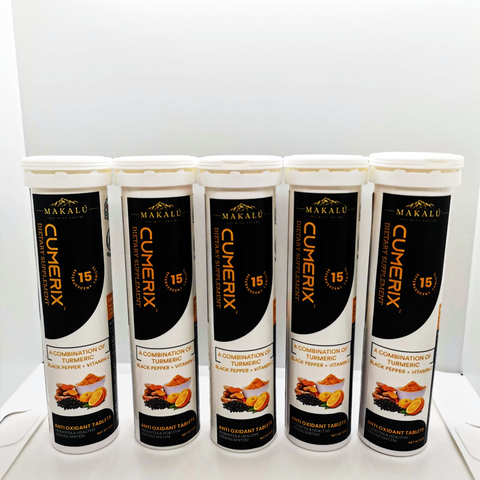 Makalu CUMERIX, curcumin turmeric supplement - Pack of 5