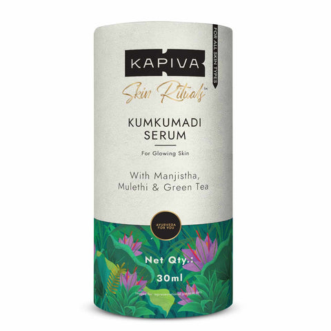 Glow Combo: Kapiva Skin Rituals Kumkumadi Serum 30 ml + KAPIVA Glow Mix Rose, Shatavari & Pomegranate 30 Sachets